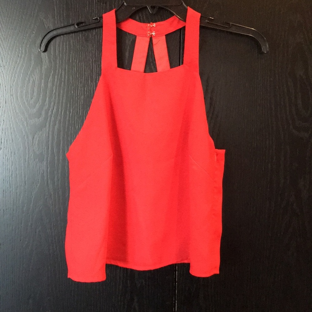 Parker red crop top